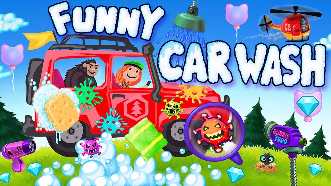 有趣的洗车 – 儿童和幼儿的卡车和汽车游戏车库Funny Car Wash – Trucks &amp; Cars Game Garage for Kids &amp;